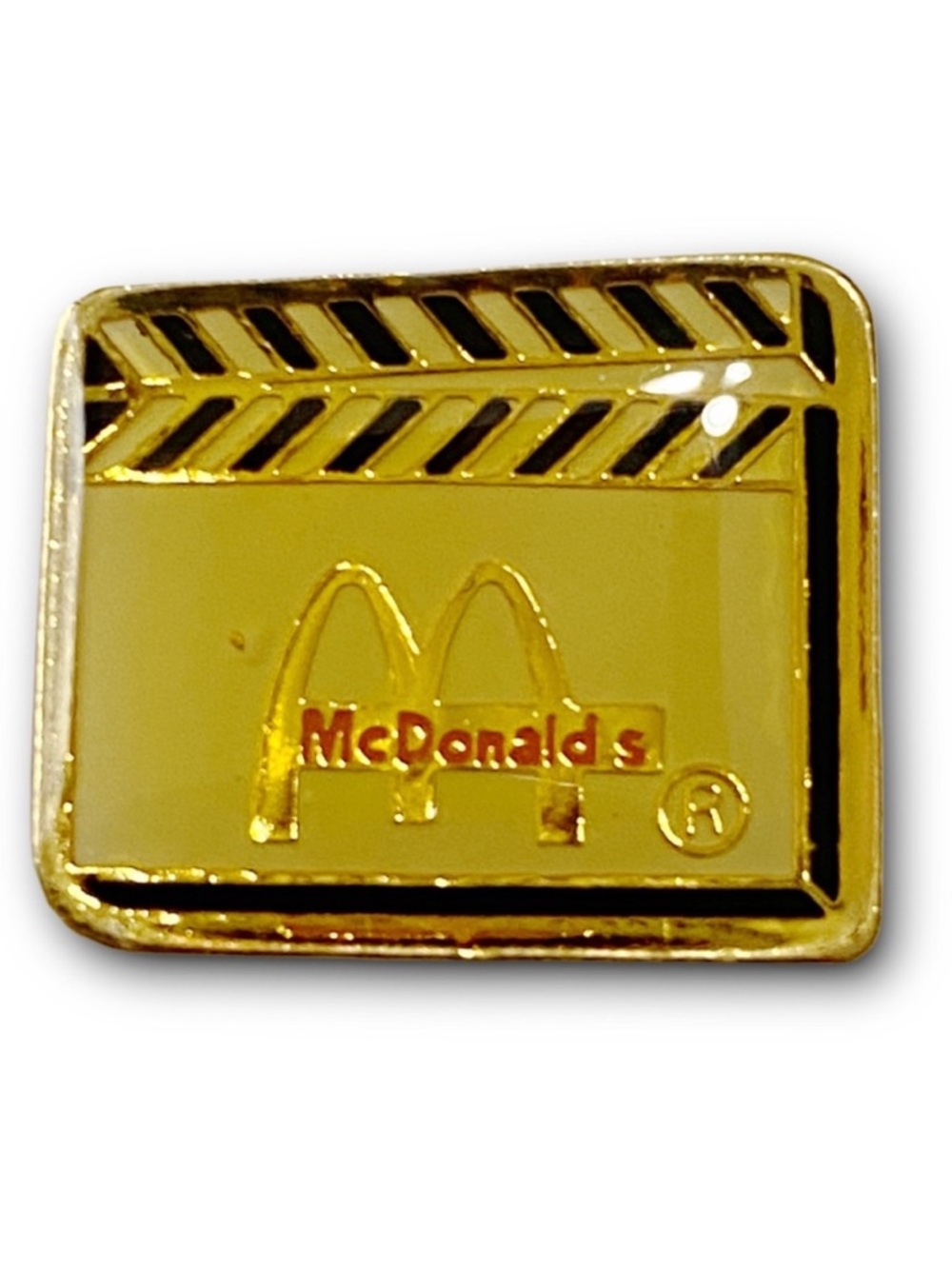 McDonald’s Pin Film Movie Set Clapper Board 1980s Director’s Cut Metal Lapel Pin